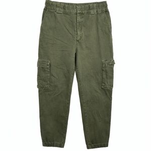 Artiza TNA Cargo Pants XL Olive Green Utility Elastic Waist Streetwear